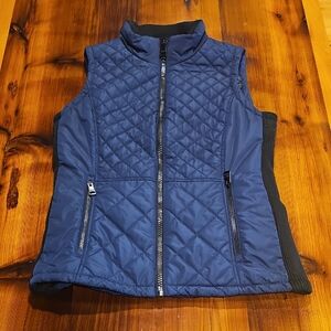 Andrew Marc Navy and Black Quilted Vest
